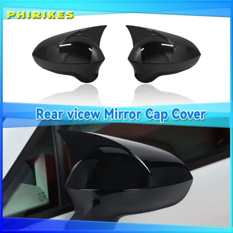 

2 Pieces High Quality ABS Plastic Bat Style Mirror Covers Caps RearView Mirror Piano Black For Seat ibiza Cupra 2009-2017