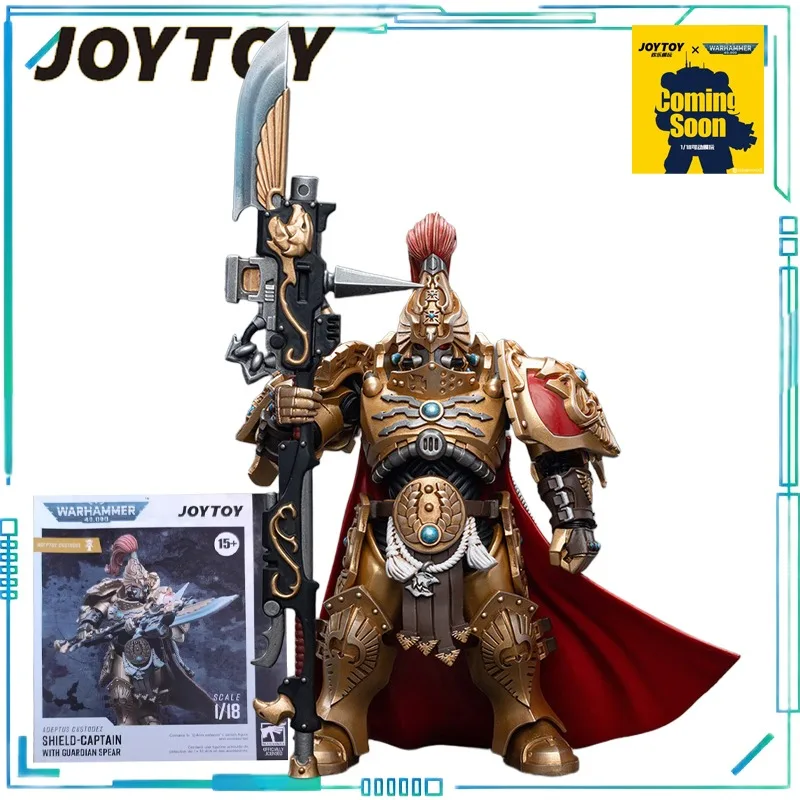 Joytoy genuíno joytoy x warhammer 40k série empresa comandante uma unidade de guarda bandeira oficial de execução modelo móvel presente do menino