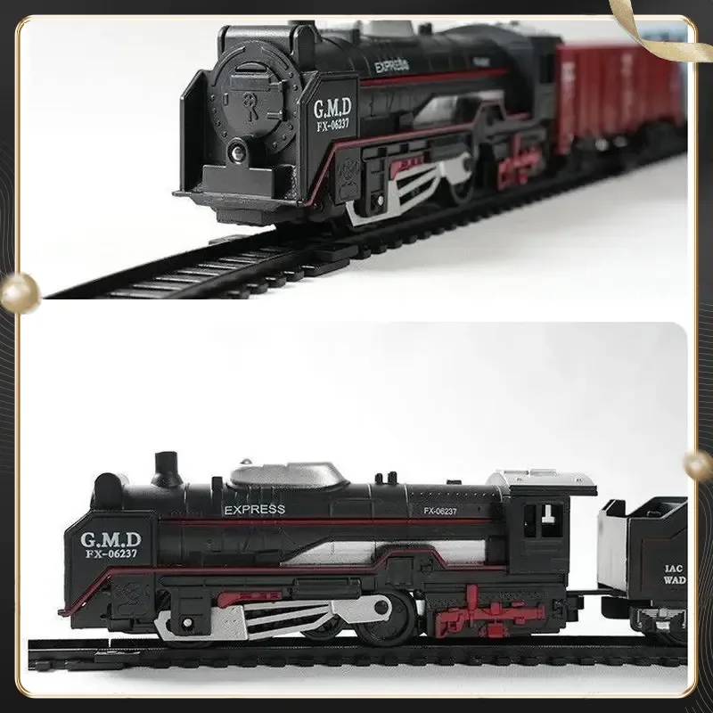 Zestaw kolejek elektrycznych z symulacją świateł pociągu, model kolejki szybkiej, zabawka dla chłopców i dziewczynek w wieku od 3 do 6 lat, rok 2025.