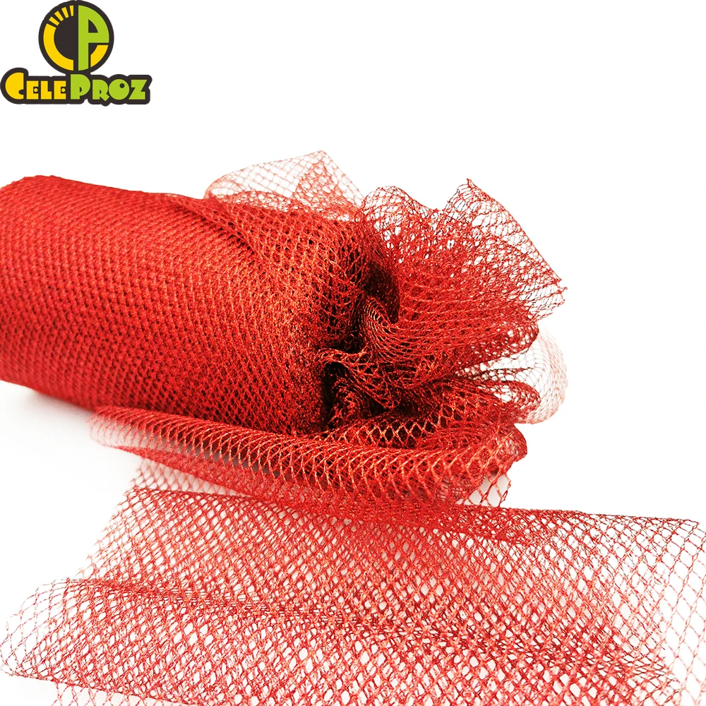 15cm 6inches 25Yards Shiny Glitter Mesh Tulle Roll Fabric Spool DIY Christimas Tree Bow Wedding Birthday Party Bouquet Bowknot