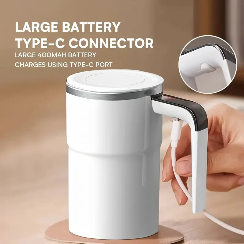 Intelligent Temperature Measurement Magnetic Automatic Electric Portable Coffee Cup Milkshake Cup Fitness Protein Shaking Cups