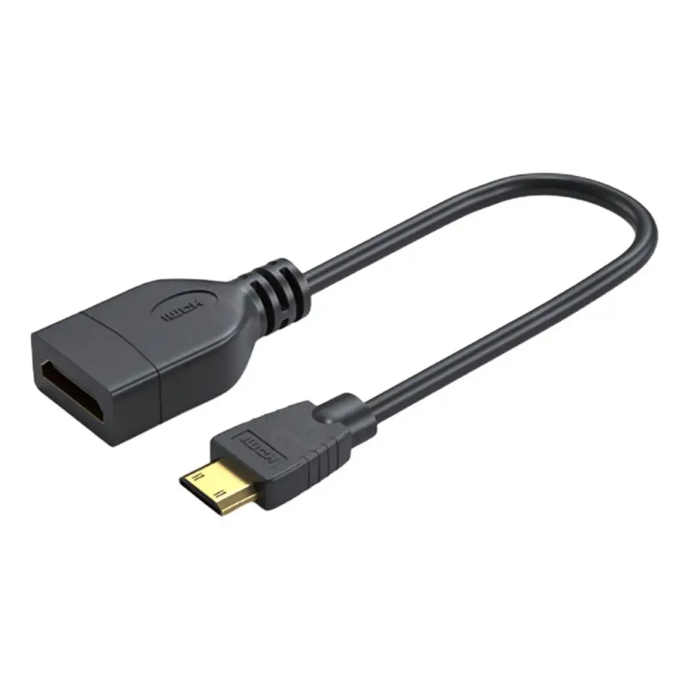 HDMI macho para fêmea cabo adaptador, Mini HDMI compatível com HDMI-cabo fêmea compatível, laptop, Tablet, C2M1