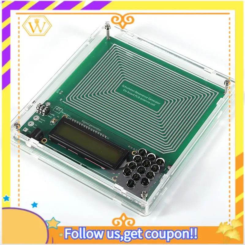 

Latest-Adjustable 0.01Hz-100000Hz Schumann Resonance Ultra-Low Frequency Pulse Wave Generator Audio Resonator With Acrylic Case