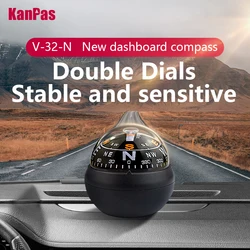 New KANPAS Compass for Car / Dashboard compass ball /Doble dial/Luminous Ball V-32-N/V-32-L