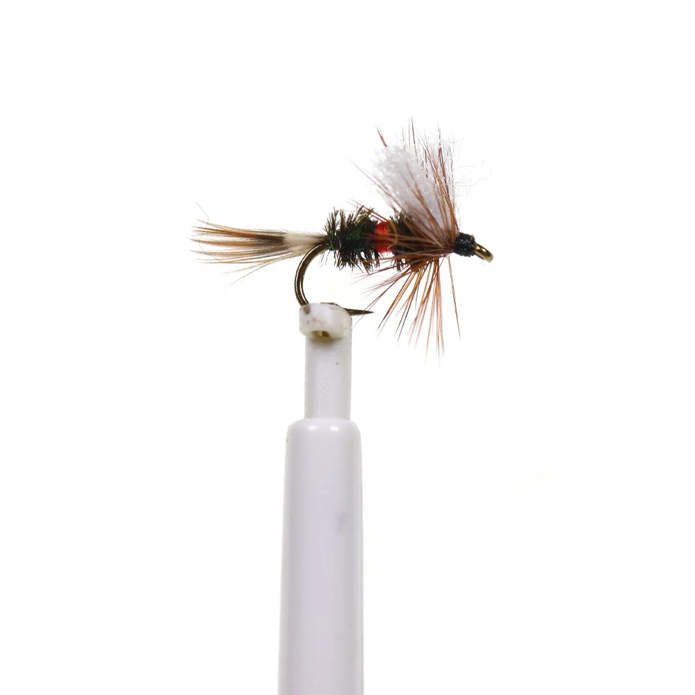 6 Stück # 10 # 12 # 14 # 16 # 18 Adams Trockenfliegen-Haken mit Widerhaken, Leichter Hendrickson Forellen-Angelköder, Mayfly, Caddis, Midge, Angelfliegen für Erwachsene – Detail 17
