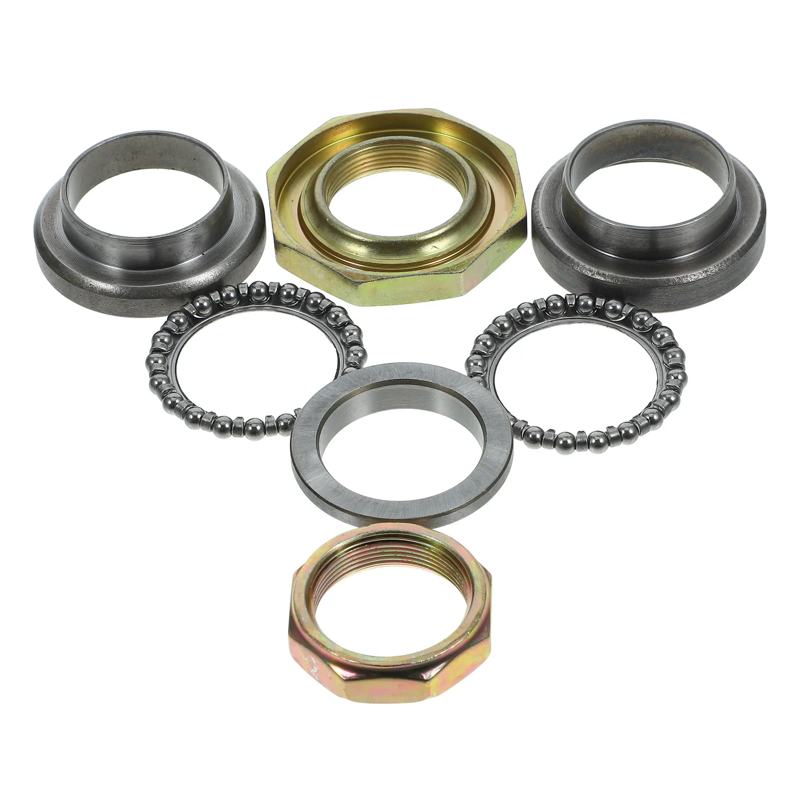 

7 Pieces Directioner Bearings for Children Scooter Steering Kit Fork Neck Stem Front Replacement Parts Durable Iron Material