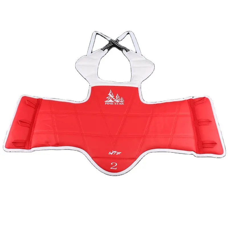Tradizionale Taekwondo Chest Guard bambini uomo donna studente rosso blu Karate Tae Kwon Do protettori WTF approvato Vest supporter TKD
