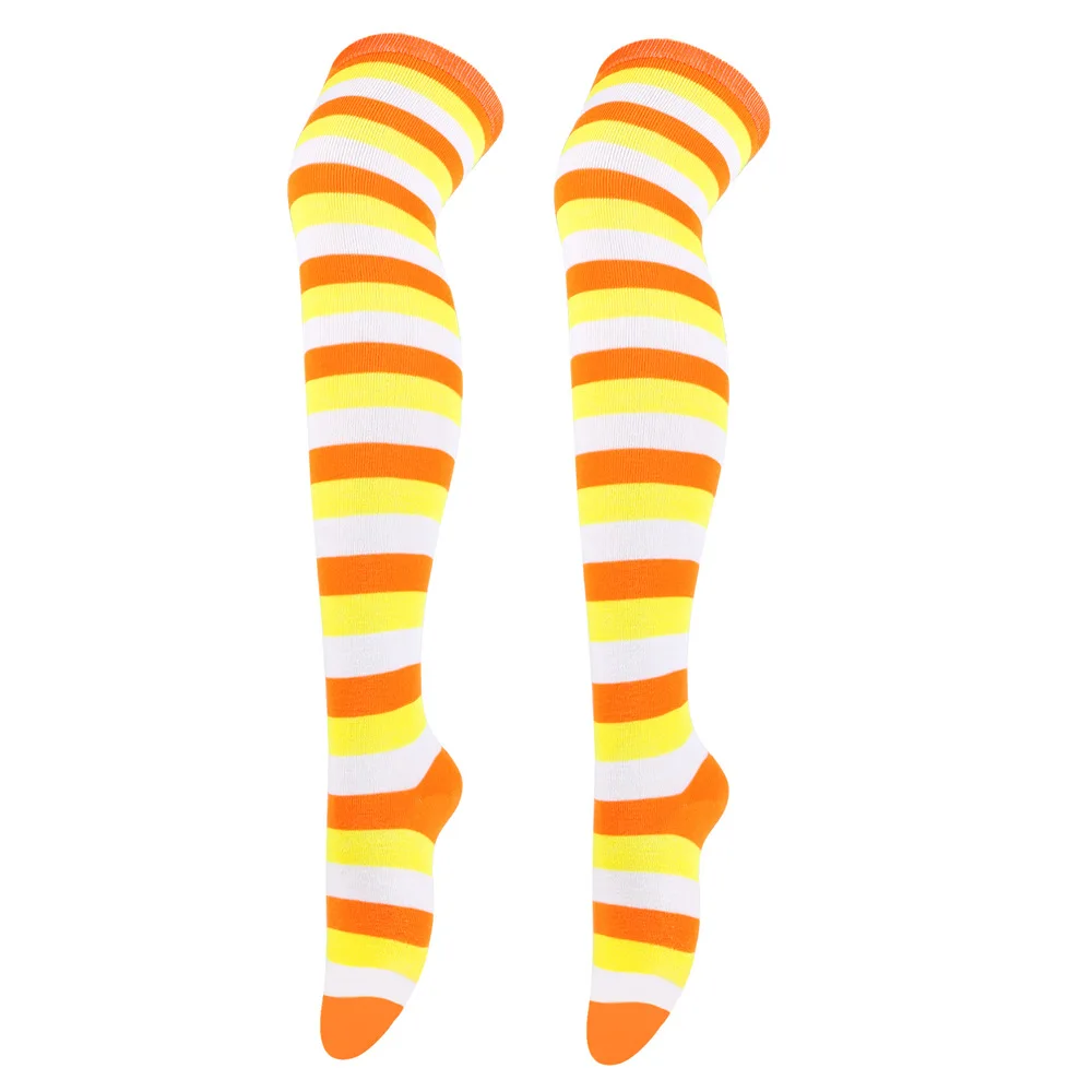 

Sock Leisure Ankle Crew Fuzzy Socks thigh-high Striped knee-high Thigh Anime Women 3W127