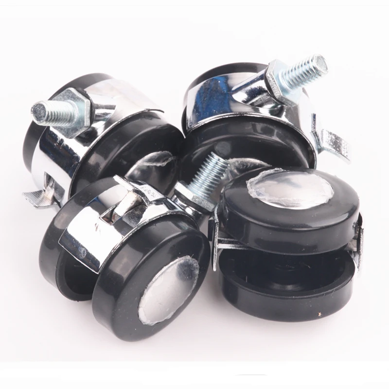 4pcs Office Chair Caster Wheels Alloy Universal Wheels Silent Swivel Casters Rolling Rollers Brake Caster Furniture Hardware