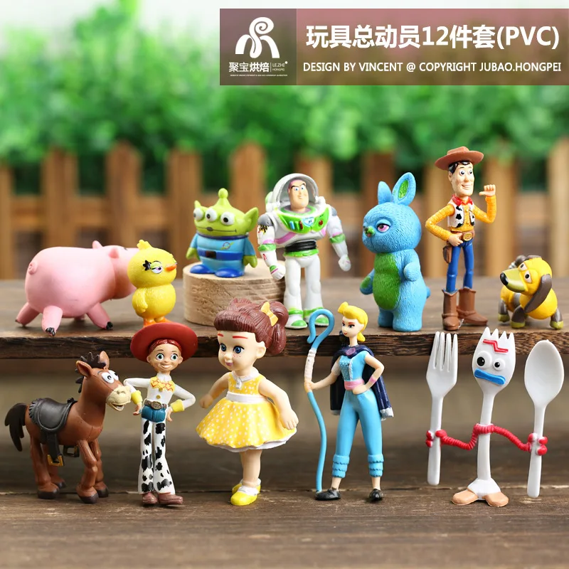 New Disney Anime Figure Toy Story Three Eyed Mulan Model Birthday Model Doll Toys Collectible Desktop Ornaments Kids Xmas Gifts