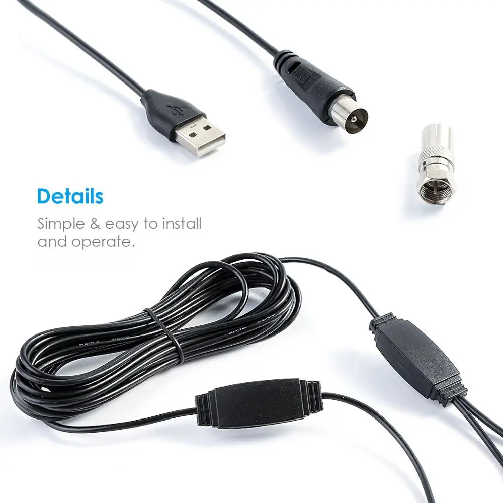 屋内信号増幅器,テレビ用デジタルHD TVアンテナケーブル