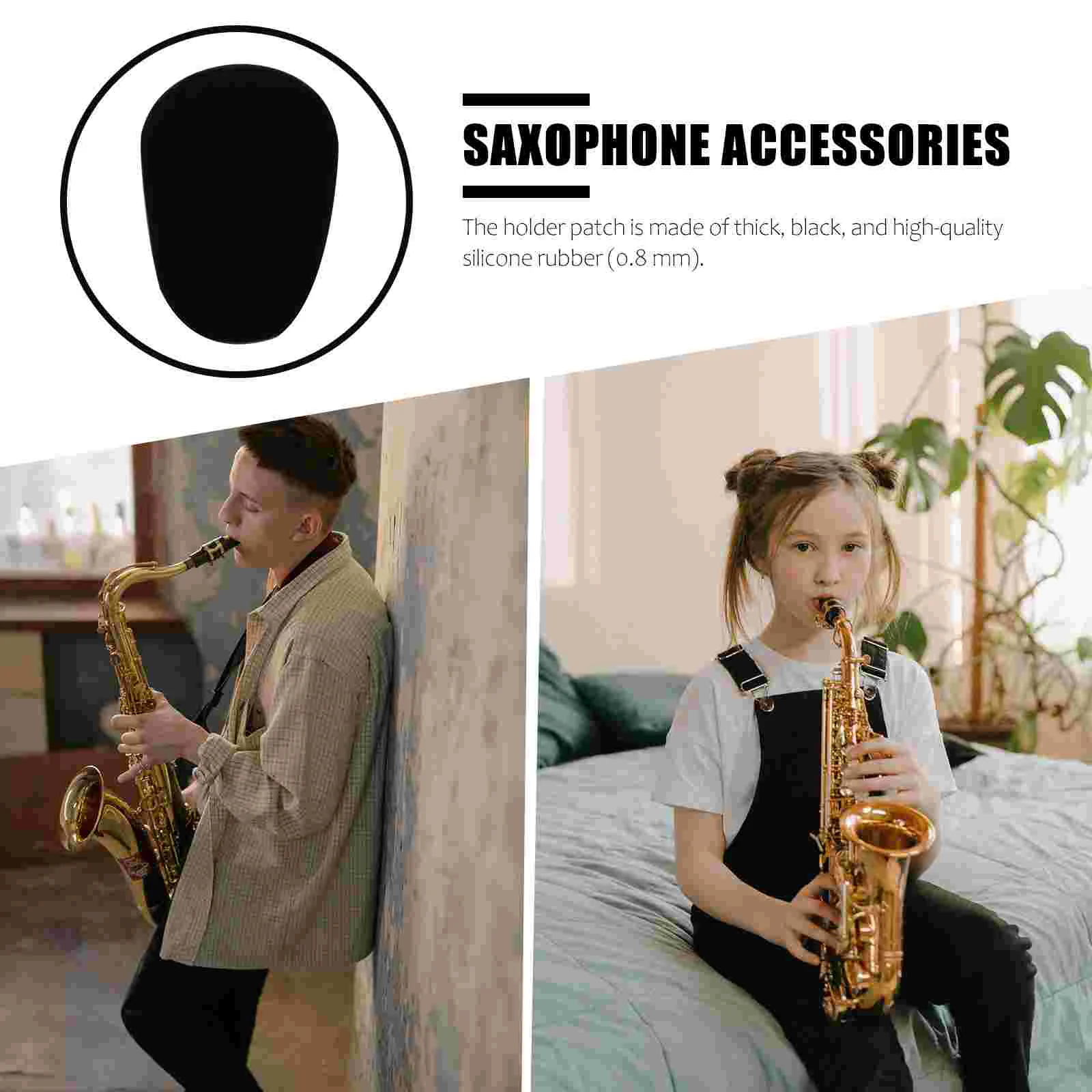 64 Pcs Saxophone Tooth Pad Rubber Mouthpiece Accessories Instrument Pads Heighten Patches Cushions Black Alto Child