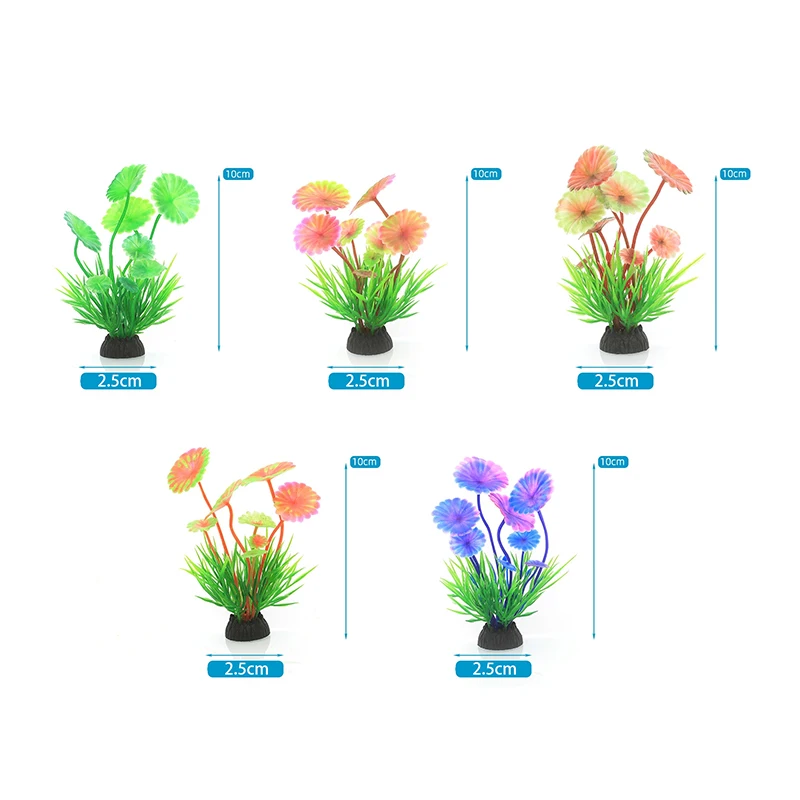 Planta Artificial de simulación para acuario, decoración de paisajismo, adorno de acuario, hierba subacuática de plástico, accesorios para acuario, 1 ud.