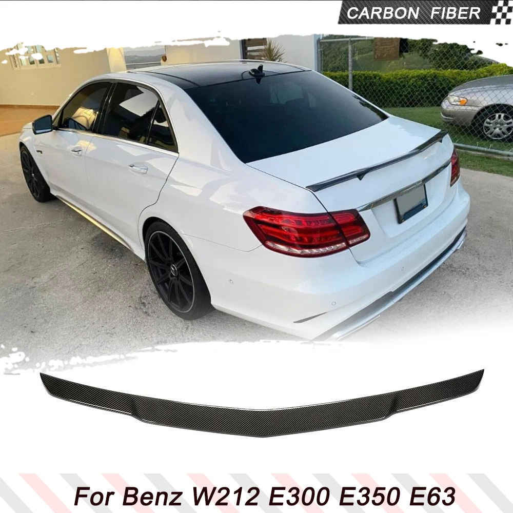 Carbon Fiber Car Rear Trunk Racing Spoiler for Mercedes-Benz E Class W212 E300 E350 E63 2010-2015 Car Rear Wing Spoiler