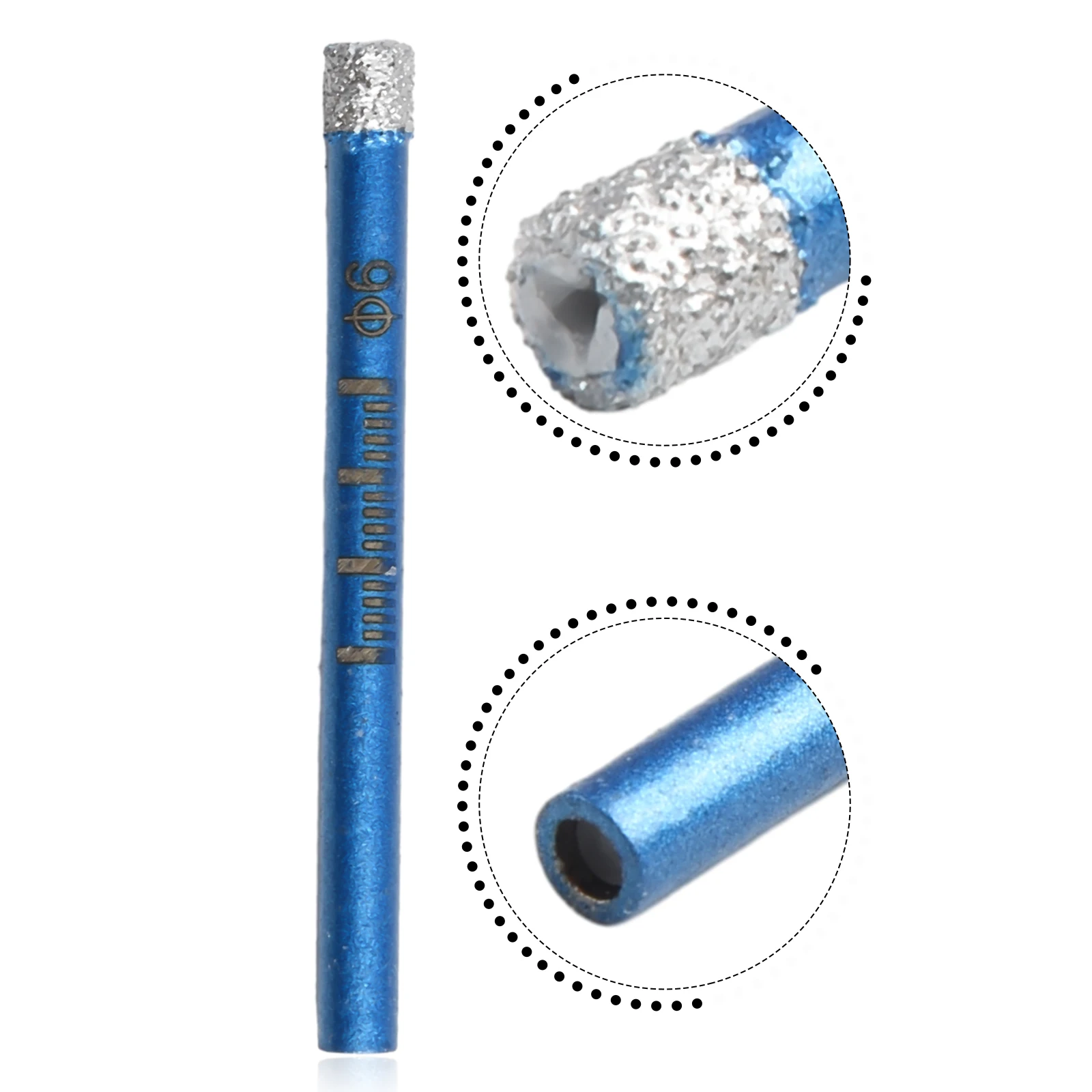 For Drill Chuck Drill Bit Ceramic Concrete Glass Hardplastic Round Shank Accessories Attachment W/ Cooling Wax