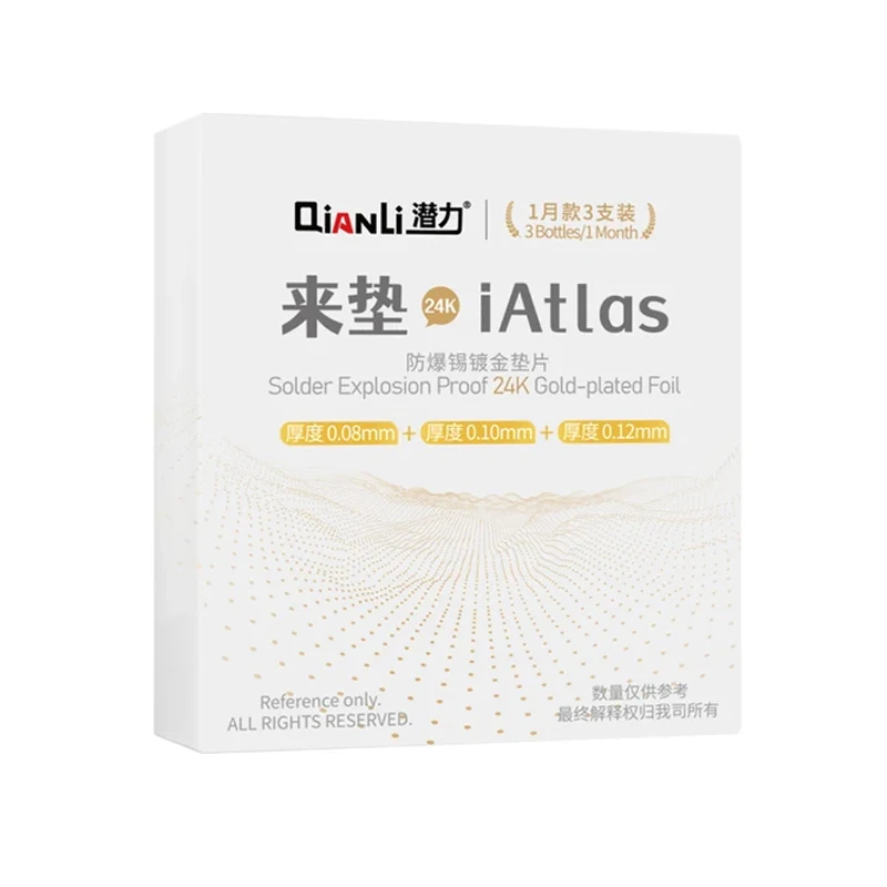 

Qianli iAtlas 24k Взрывозащищенная позолоченная искусственная ремонт Shim для материнской платы средняя рамка чип заполнение поддержка реболлинга