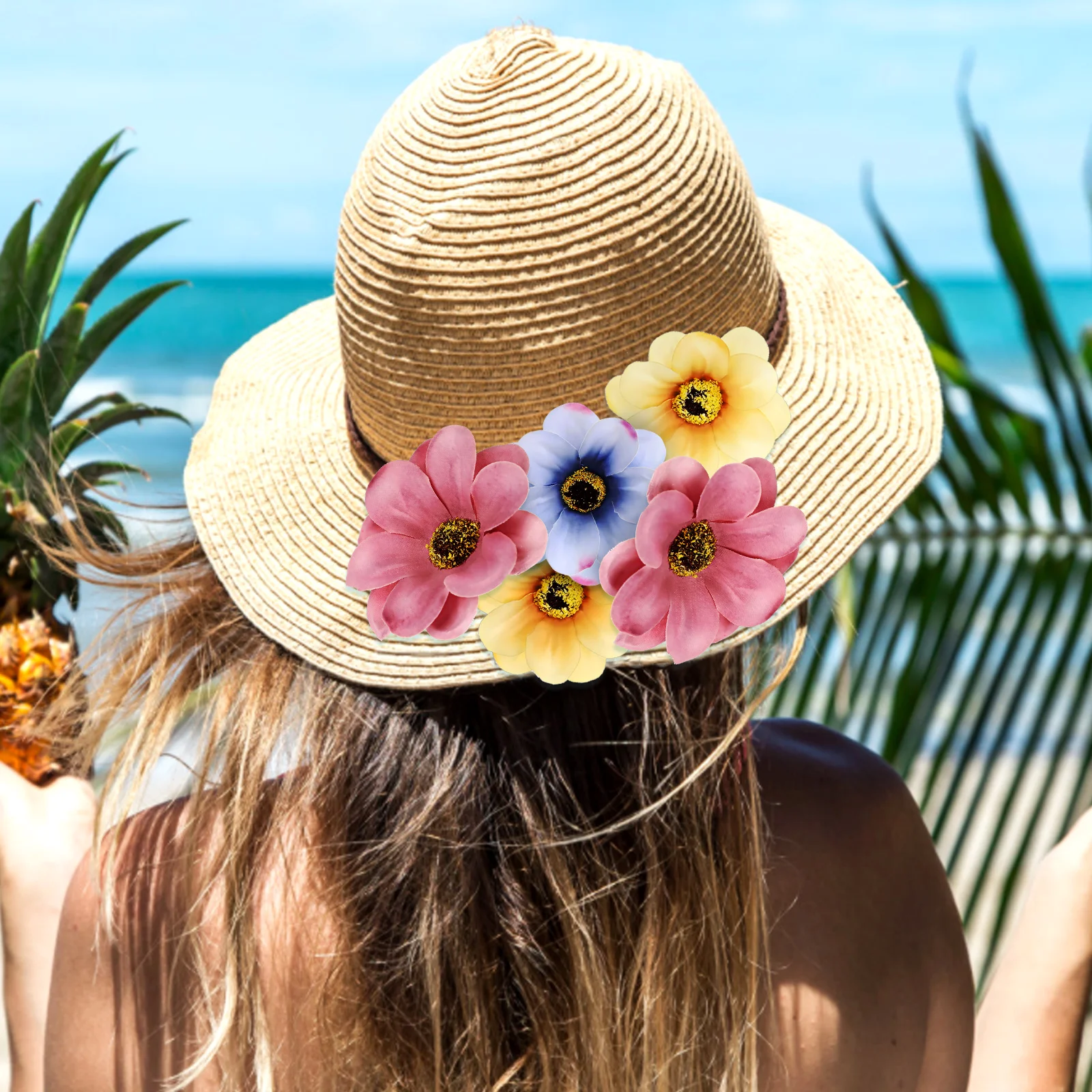 

40 Pcs Chrysanthemum Decorations Artificial Chrysanthemums Fabric Flower Embellishments for Bags Appliques Bride