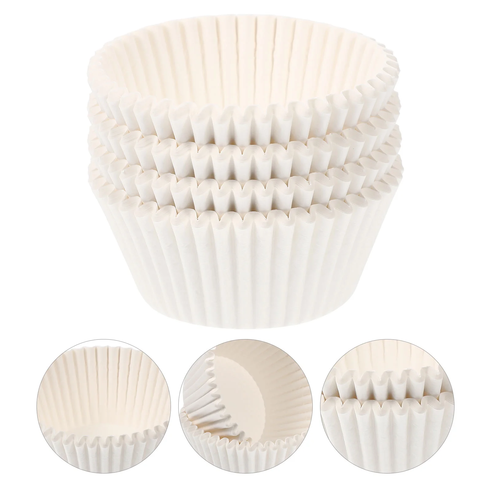 

Muffin Liners Oil Paper Cup Set White Serving Tray Cupcake Wrappers Mini Loaf Pan Cakes