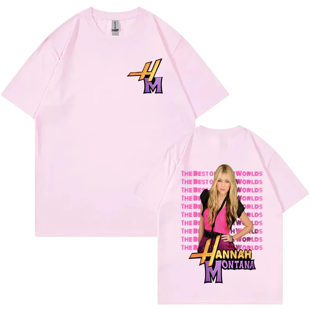 Hannah Montana Music T Shirt Men Women Summer Casual Short Sleeve Tee Shirt Unisex Fashion Aesthetic Hip Hop T-shirt Streetwear