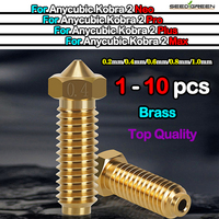 For Anycubic Kobra 2 Brass Wholesale Nozzles 1~10pcs For Kobra2/Kobra2 Pro/Neo Kobra2 Plus/Max 3D Printer 0.2/0.4/0.6/0.8/1.0mm