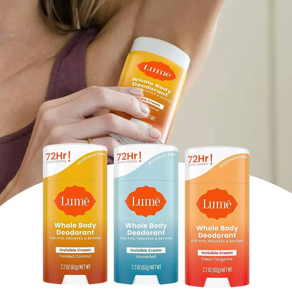 Clean Tangerine Whole Body Deodorant Women 72 Hour Long Lasting Invisible Body Cream All-Day Sweat Protection Odor Remove