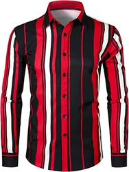 Mannen Pak Shirt Top Gestreepte Plaid Rose Blauw Rood Mode Nieuwe Toevallige Outdoor Hoge Kwaliteit Materiaal Zacht En Comfortabel 2023