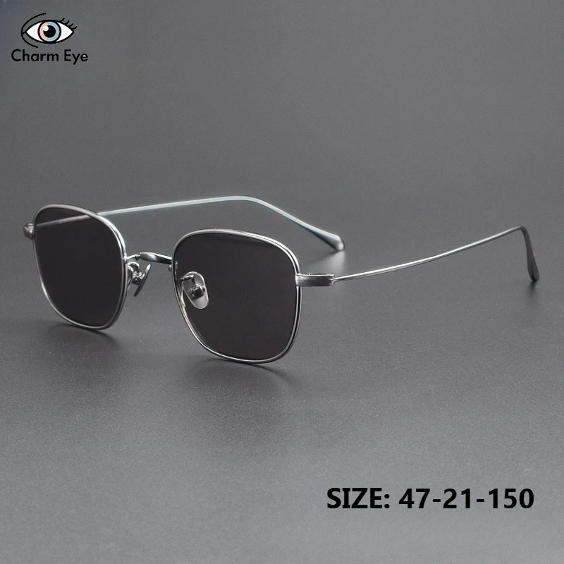 

Квадратные золотые солнцезащитные очки из чистого титана, мужские уличные модные солнцезащитные очки UV400, женские солнцезащитные очки с поддержкой индивидуальных линз по рецепту