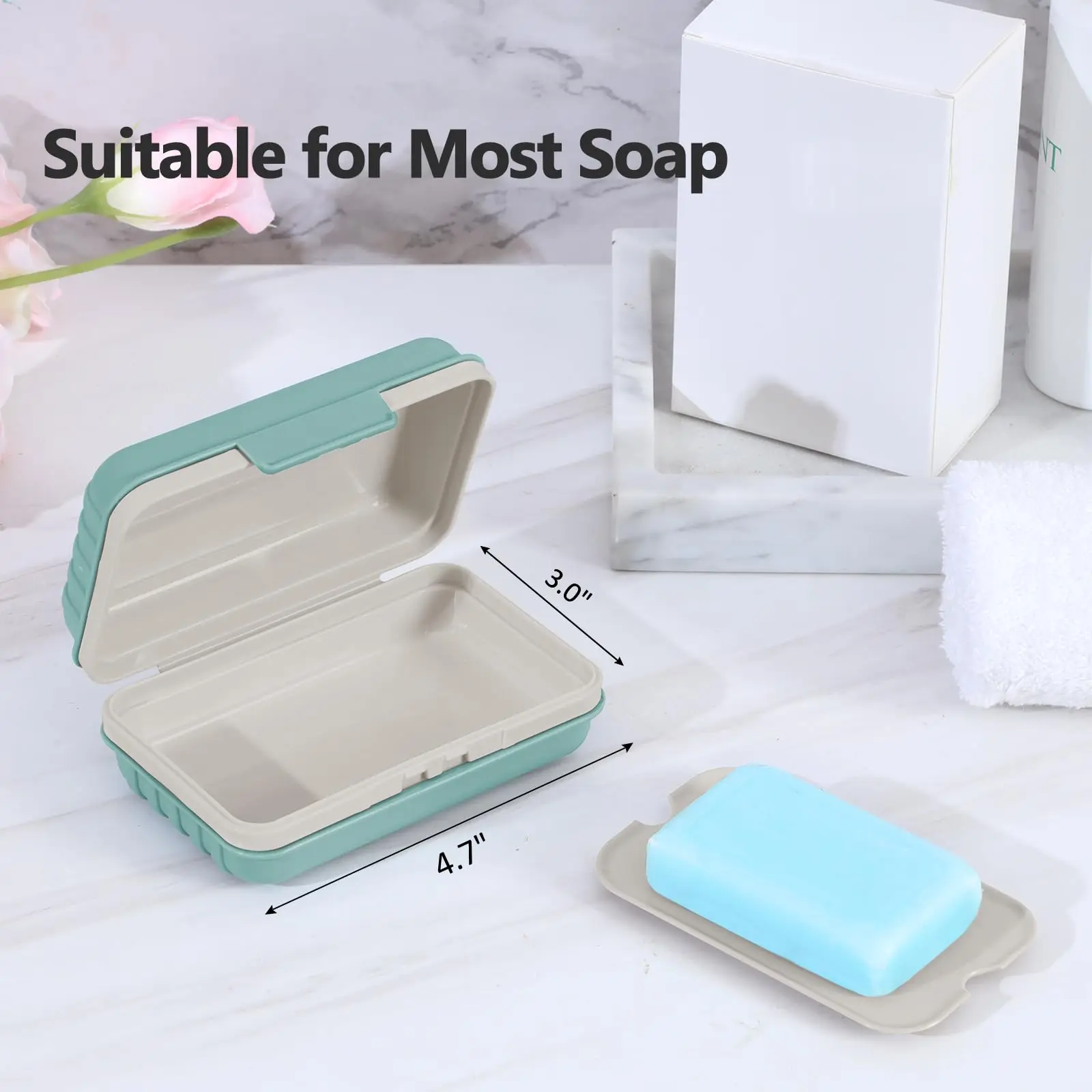 Soap Holder Soap Dish 1 Pack Bar Soap Holder for Shower, Travel Soap Case with Lid for Gym Camping Essentials Travel Toiletries