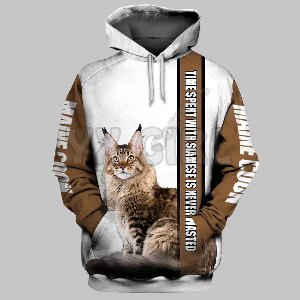 Time Spent With Bengal Is Never Wasted 3D Printed Hoodies  Unisex Pullovers Funny Dog Hoodie Casual Street Tracksuit