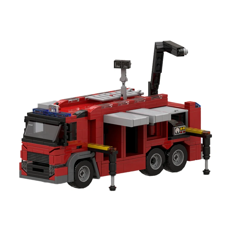 MOC Serie di Città Papendrecht Haarlem RW-Kran Autopompa Building Block Modello Kit Assemblaggio FAI DA TE Senior Mattoni Display Giocattoli Regali