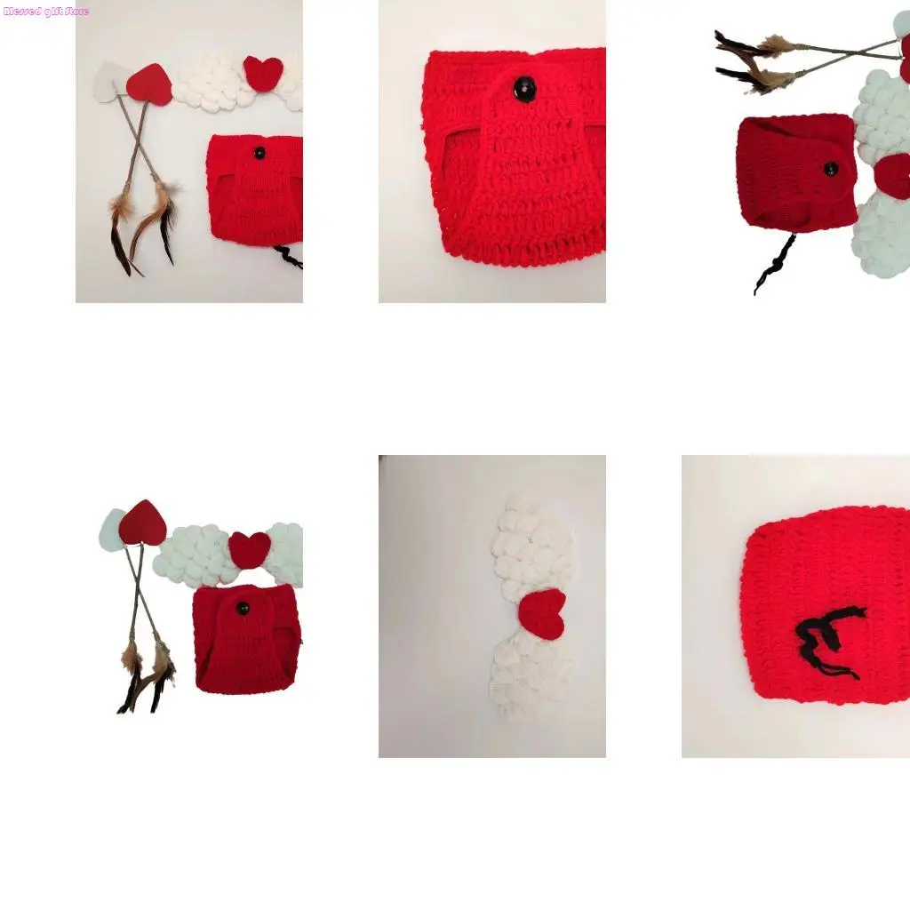 

D0JC реквизит для фотосессии для детского душа, подарок для новорожденного, костюм Купидона, комбинезон на тему Святого одежда