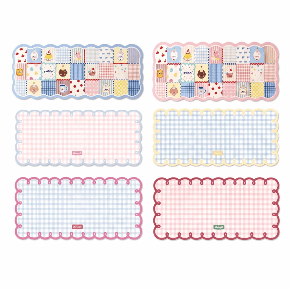 Table Mat Extra Large Mouse Pad Plaid Pattern Non Slip Computer Desk Mat Thickened PVC Keyboard Pad Dormitory Use