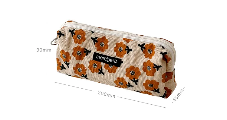 Kawaii Floral Fresh Style Pencil Bag piccoli fiori astucci Cute Simple Pen Bag Storage Bags forniture scolastiche regalo di cancelleria