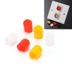 50Pcs RCA base dust cap anti-oxidation rubber signal plug sleeve socket audio cable plug protective cover