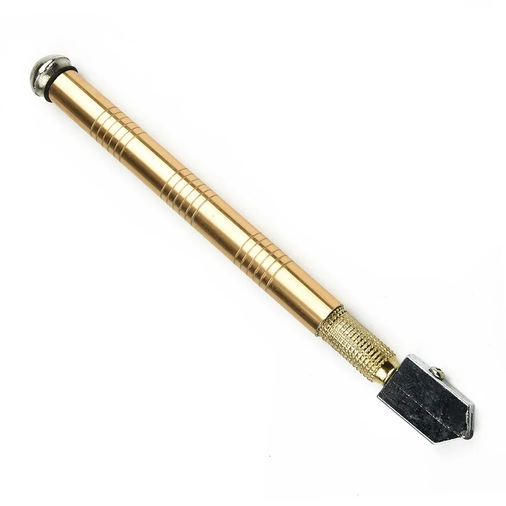 175mm Glass Cutter Diamond Cutter Head Steel Blade Cutting Tool Gold Aluminum Anti-skid Handle Hand Tool Hot Sale