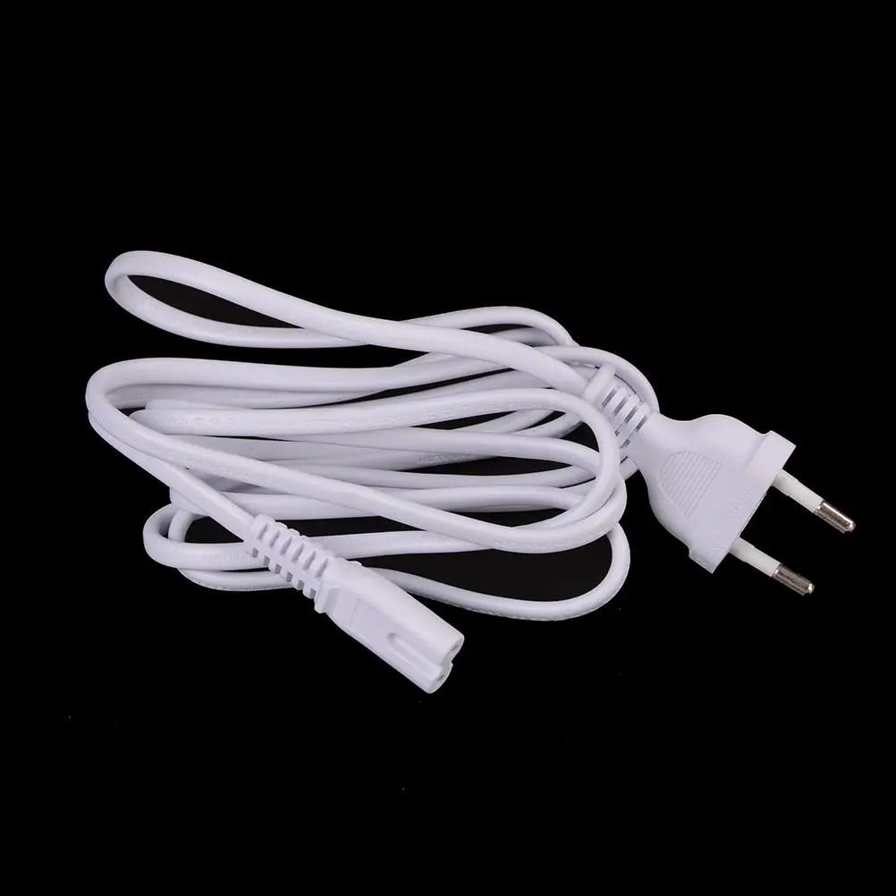 1 Pcs White 1.5M 2-Prong Pin AC EU Power Supply Cable High Quality Cord Lead Wire For Desktop Laptop