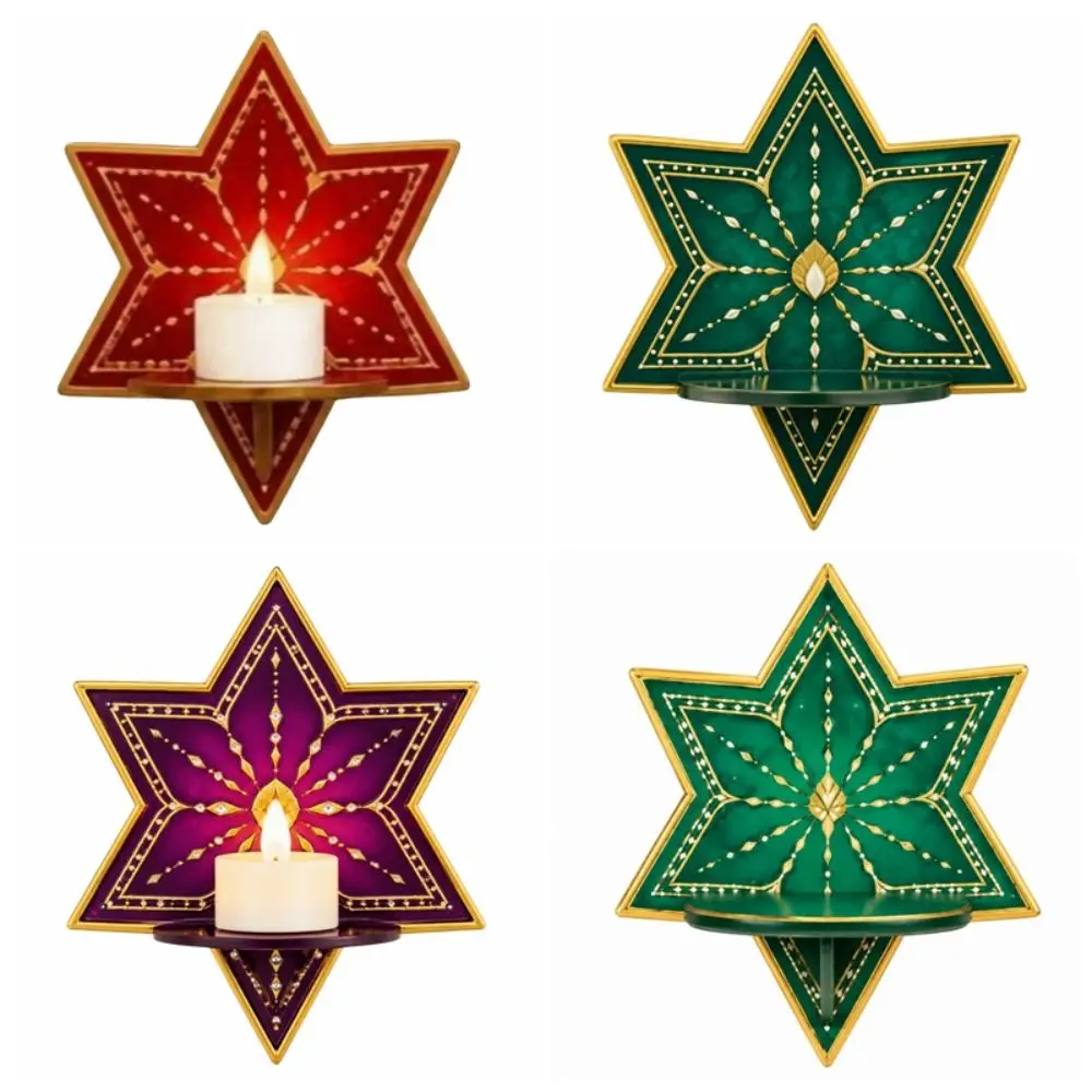 Wooden Wall Mounted Shelf India Pray Waterdrop Shape Wall Storage Rack Star Ethnic Style Wall Display Stand Holiday Event