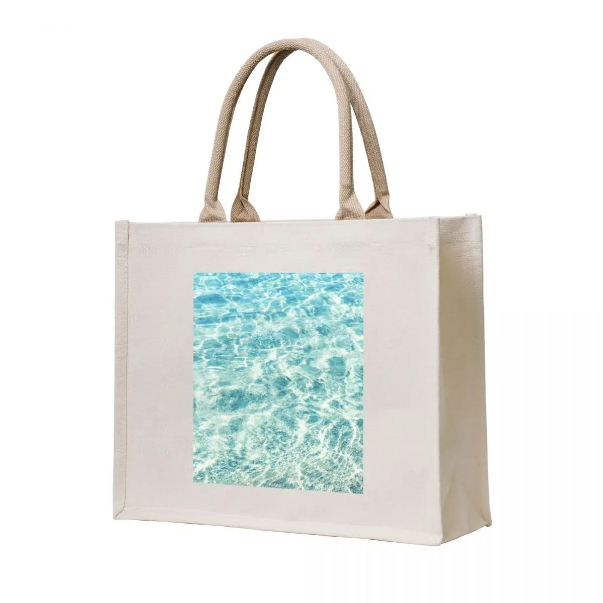 

Crystal Clear Aqua Blue Ocean Water Tote Bag reusable shopping bag bag luxury women bags luxury women Shopper