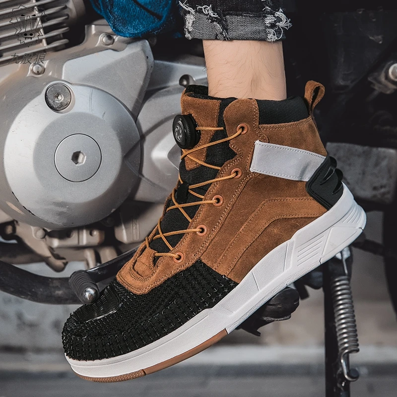 New Motorcycle Boots Bicycle Mountain Racing Road Speed Summer Men Women Knight Outdoor Riding Anti-slip Spring Sneakers Shoes