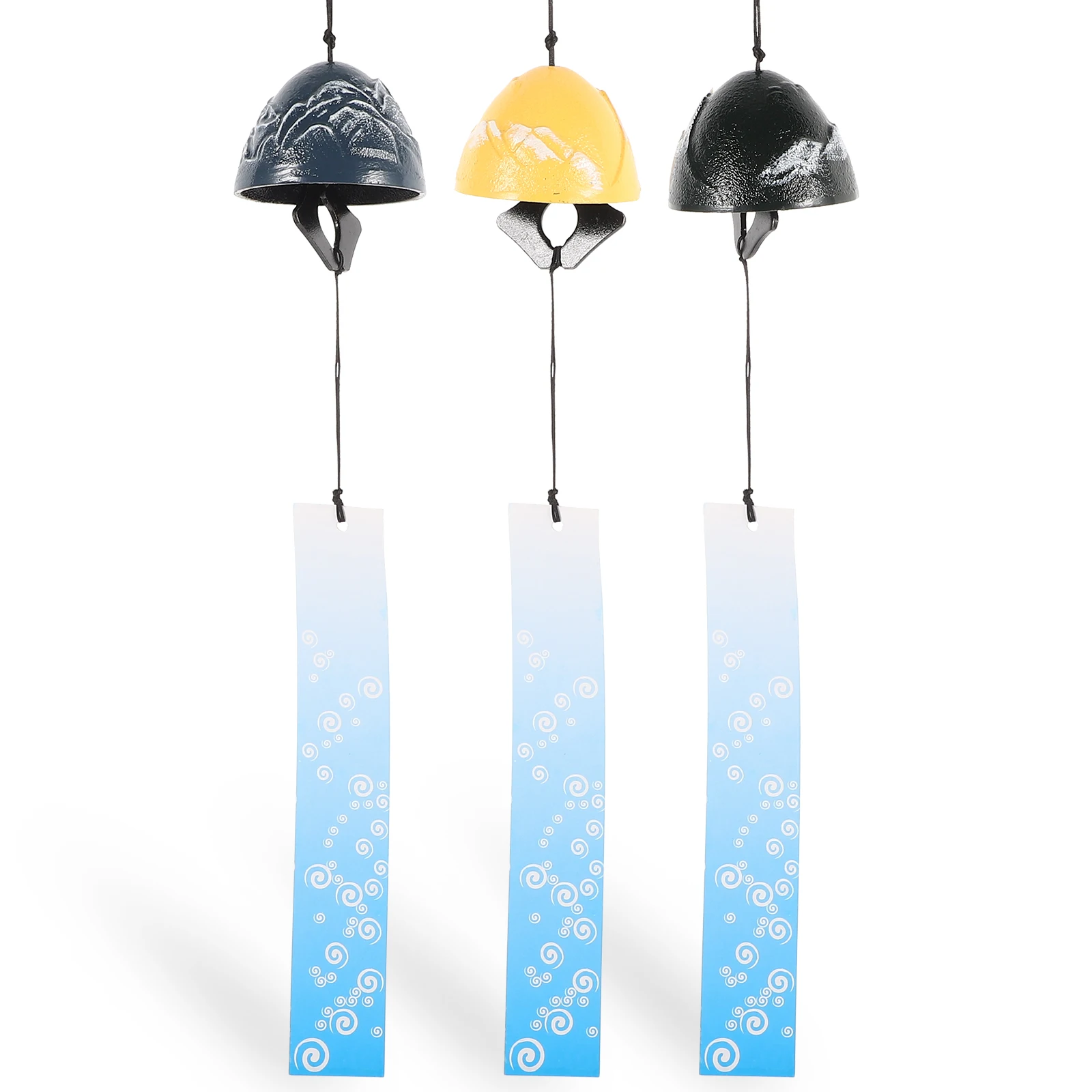 

3pcs Iron Wind Bells Chimes Bell Pendant Home Balcony Window Decor Japanese Chime Outdoor Garden