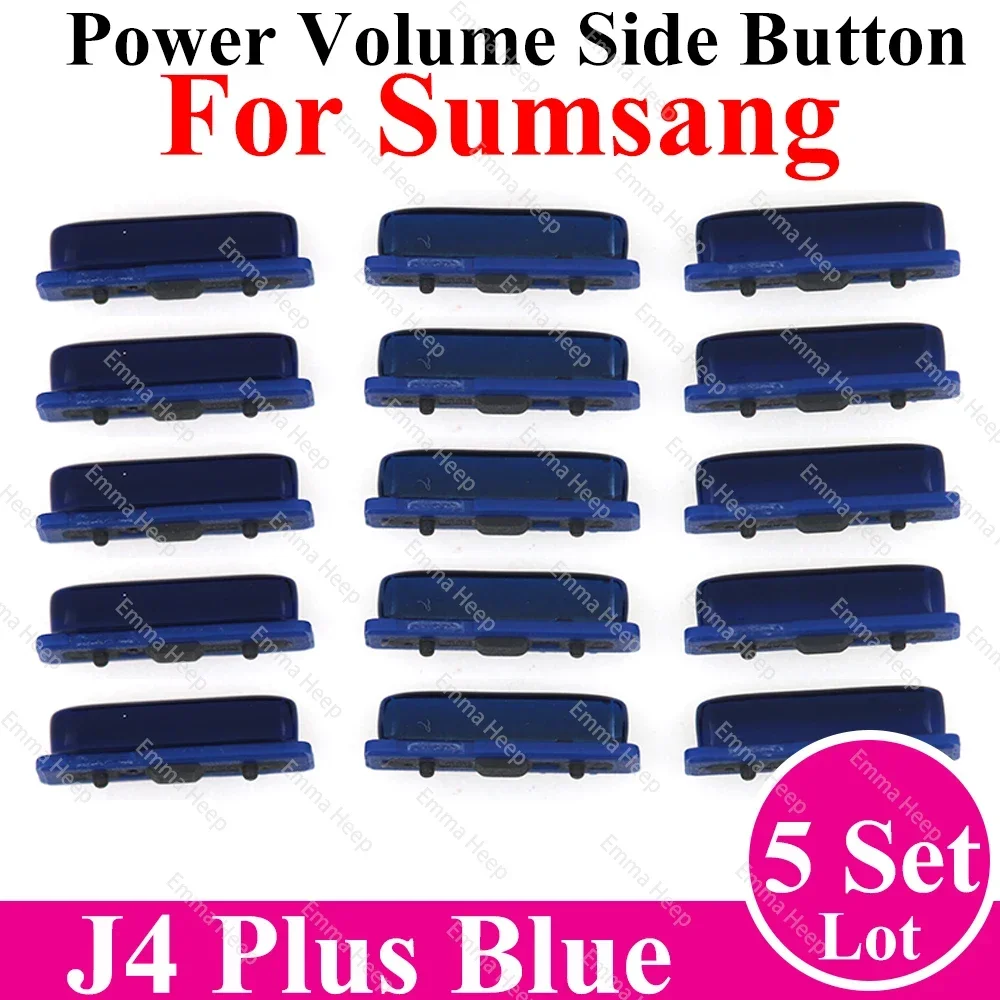 5pcs Volume Power Button Side Key For Samsung J2 Prime J3 J4 Plus J5 J7Power Volume On Off Up Down Housing Side Keys Repair Part