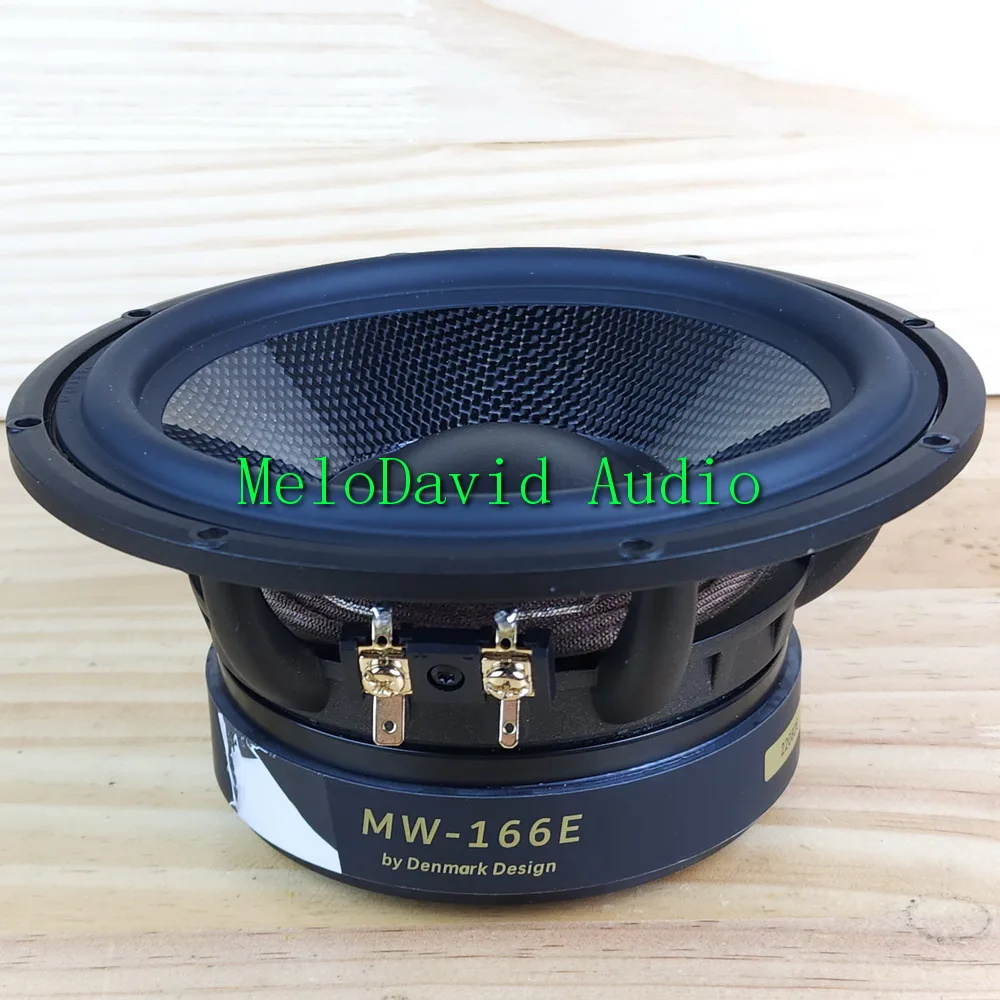 MeloDavid Audio AT166CF 탄소 섬유 콘 자동차 미드베이스 우퍼 2개 쌍