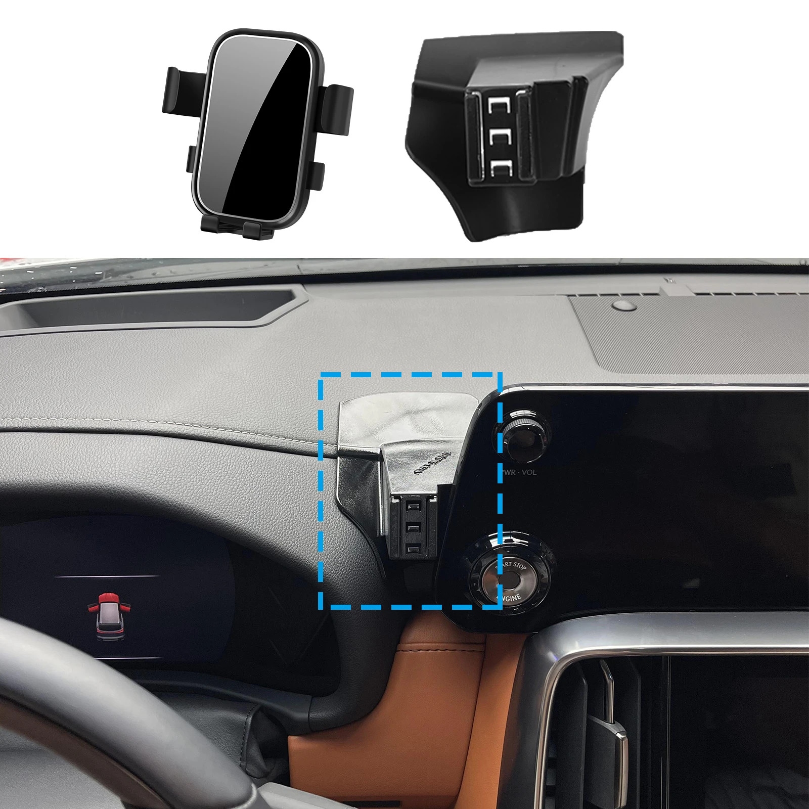 

for Lexus LX 700 LX700 LX600 600 LX700H F SPOR Phone Holder Screen Fixed Navigation Bracket Base Wireless Charging a Accessories