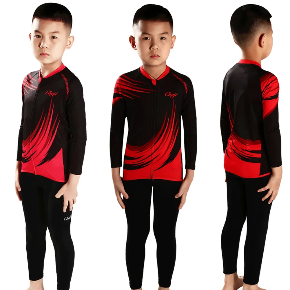 Camiseta de ciclismo infantil de secado rápido manga larga con malla - imagen 5