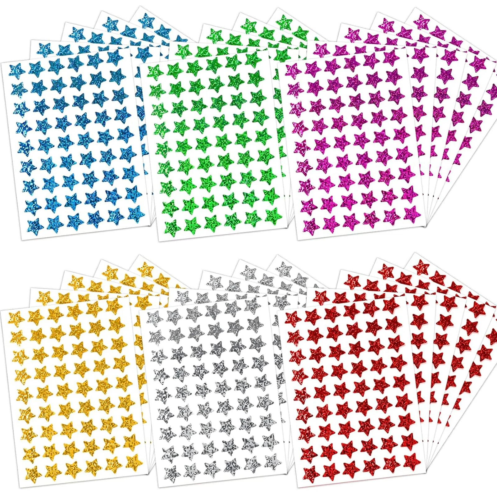 6 ألوان ثلاثية الأبعاد ستار مكافأة ملصقات احباط سباركلي ستار ملصقات للأطفال مخطط سلوك ، مدرسة الفصول الدراسية طالب المعلم سو