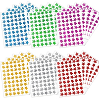 6 Colors Holographic Star Reward StickersFoil Sparkly Star Stickers For Kids Behavior Chart, School Classroom Student Teacher Su
