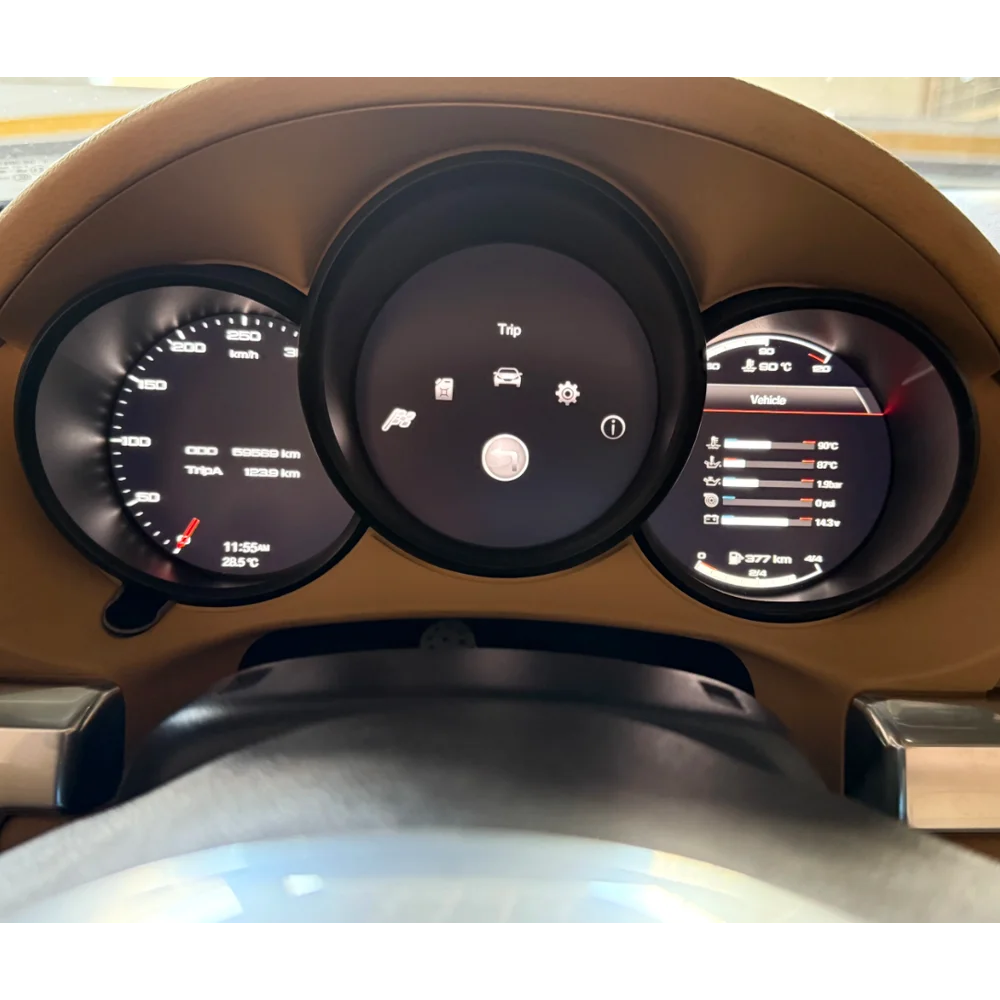 

Автомобильный цифровой кластер для Porsche 718 Boxster Cayman 2016-2025, автоматический спидометр, виртуальный одометр кабины, приборная панель, измеритель головного устройства