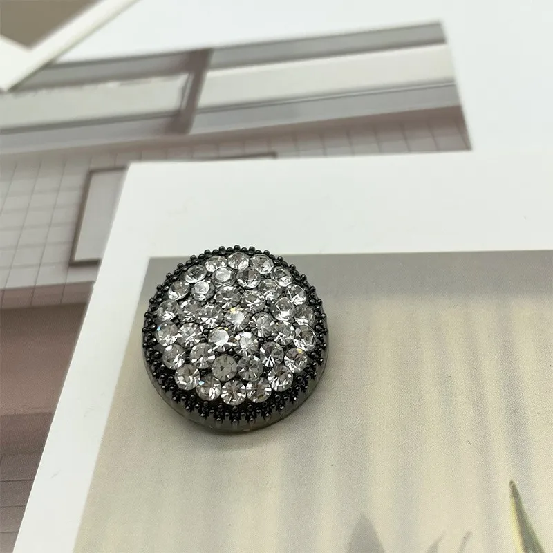 Luxcy Metal Rhinestone Button 10PCS/Lot Fur Mink Coat High-end Button DIY Women's Clothing Crystal Button