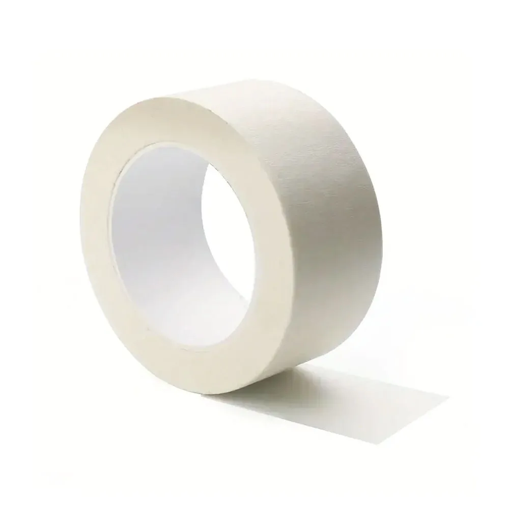 1.96 Inch X 21.8yds White Masking Tape Wide Masking Tape For Safe Wall Painting Office, Labeling, Edge Finishing