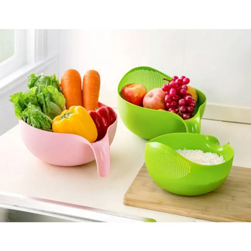 Rice Washing Filter Strainer Basket Colander Sieve Fruit Vegetable Bowl Drainer Cleaning Tools Kitchen Kit Gadgets Accessories